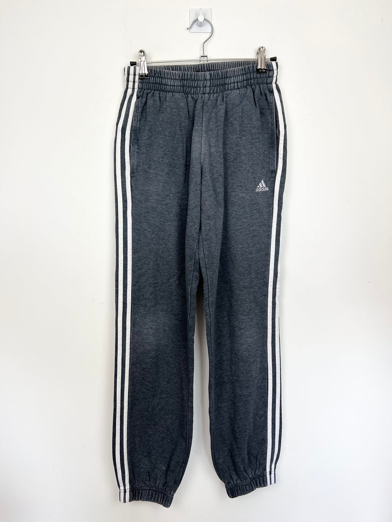 Second hand older kids 3 stripes Adidas grey joggers - Sweet Pea Preloved Clothes