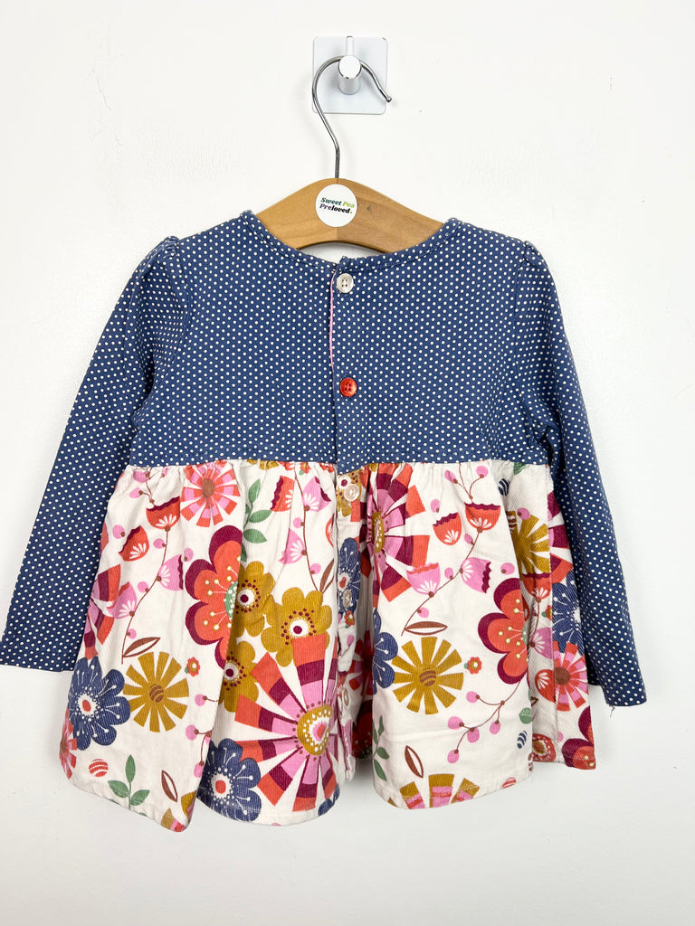 18-24m Mamas & Papas Navy floral needlepoint top - Sweet Pea Preloved Clothes