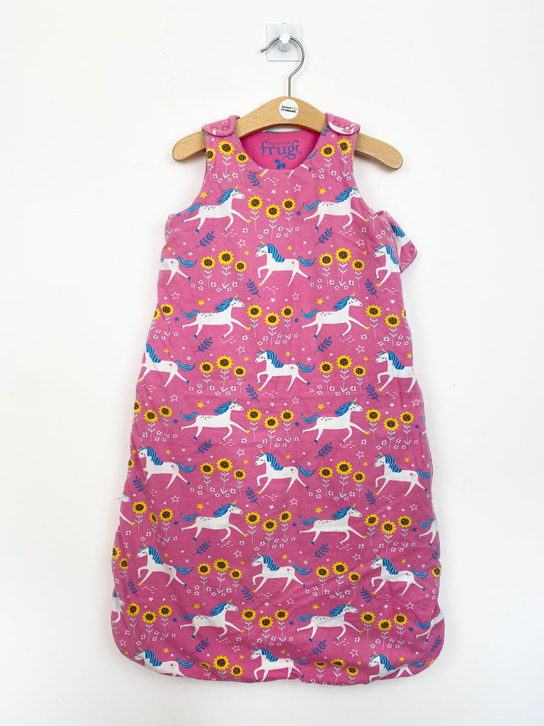 6-12m Frugi pink unicorn sleeping bag 2.5 tog - Sweet Pea Preloved Clothes