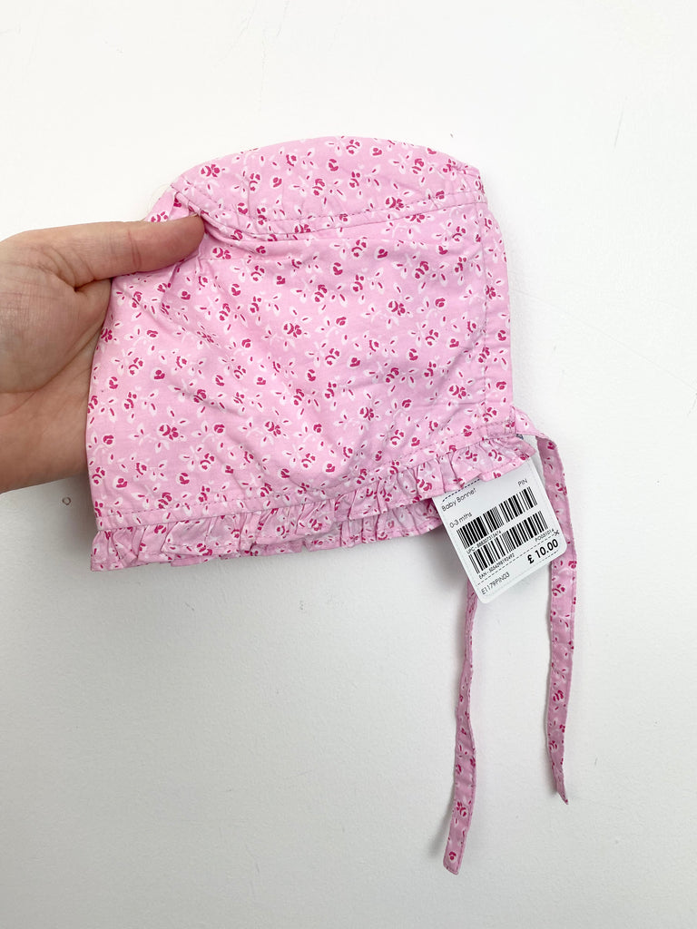 Jojo Maman Bebe pink baby bonnet bnwt - Sweet Pea Preloved Clothes