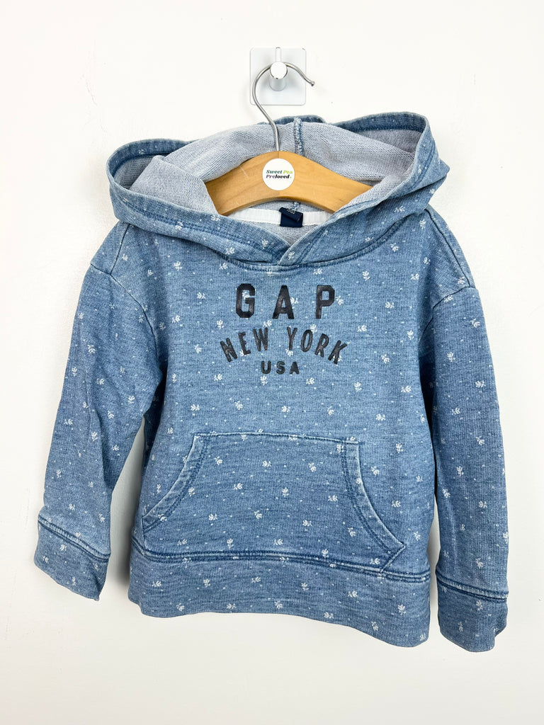 18-24m Gap denim look hoodie - Sweet Pea Preloved Clothes