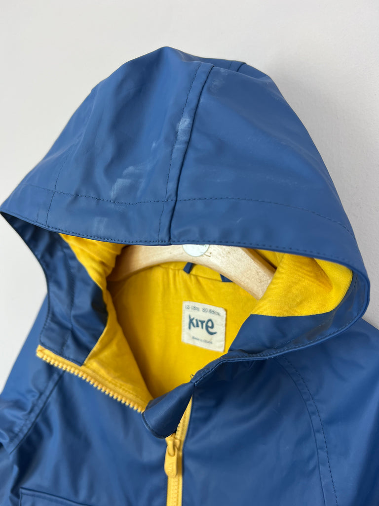 12-18m Kite blue waterproof jacket - Sweet Pea Preloved Clothes