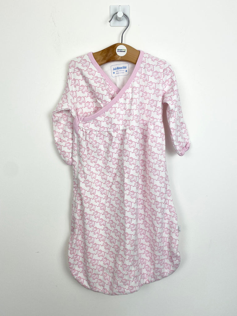 Pre Loved Baby Jojo Maman Bebe pink elephant sleep sack - Sweet Pea Preloved Clothes