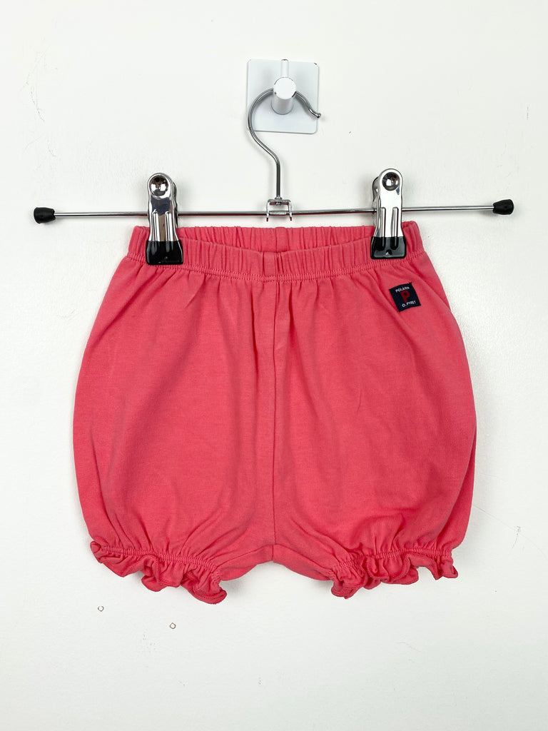 Pre loved baby Polarn O. Pyret red jersey shorts - Sweet Pea Preloved Clothes
