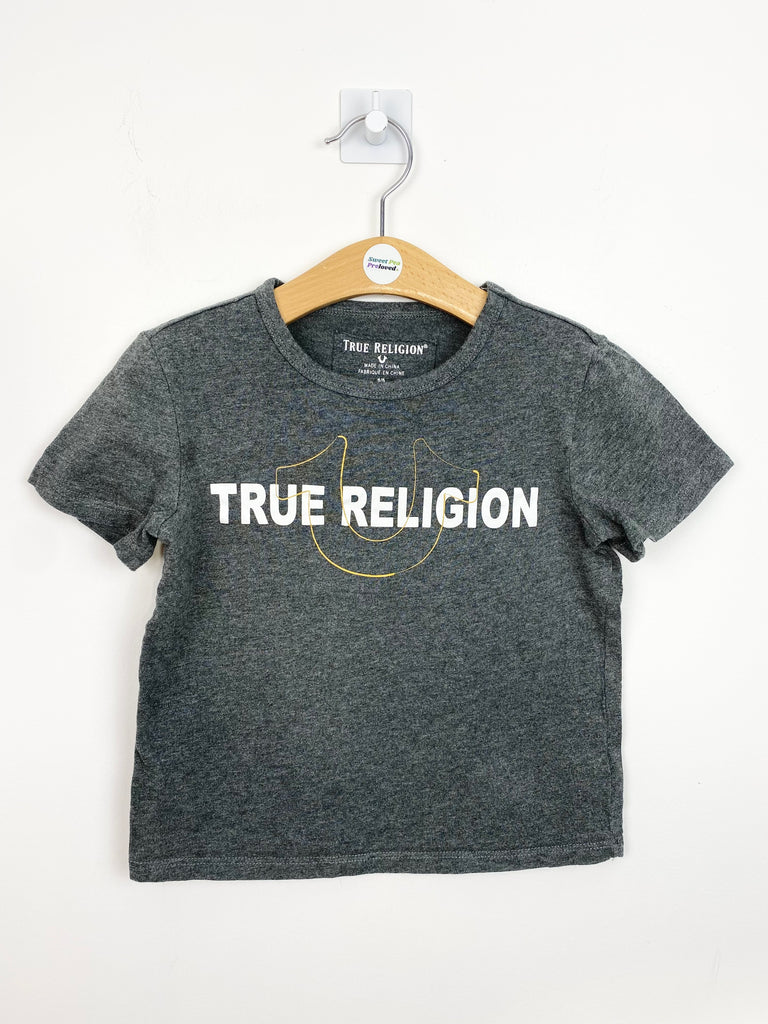 5y True Religion grey t-shirt - Sweet Pea Preloved Clothes