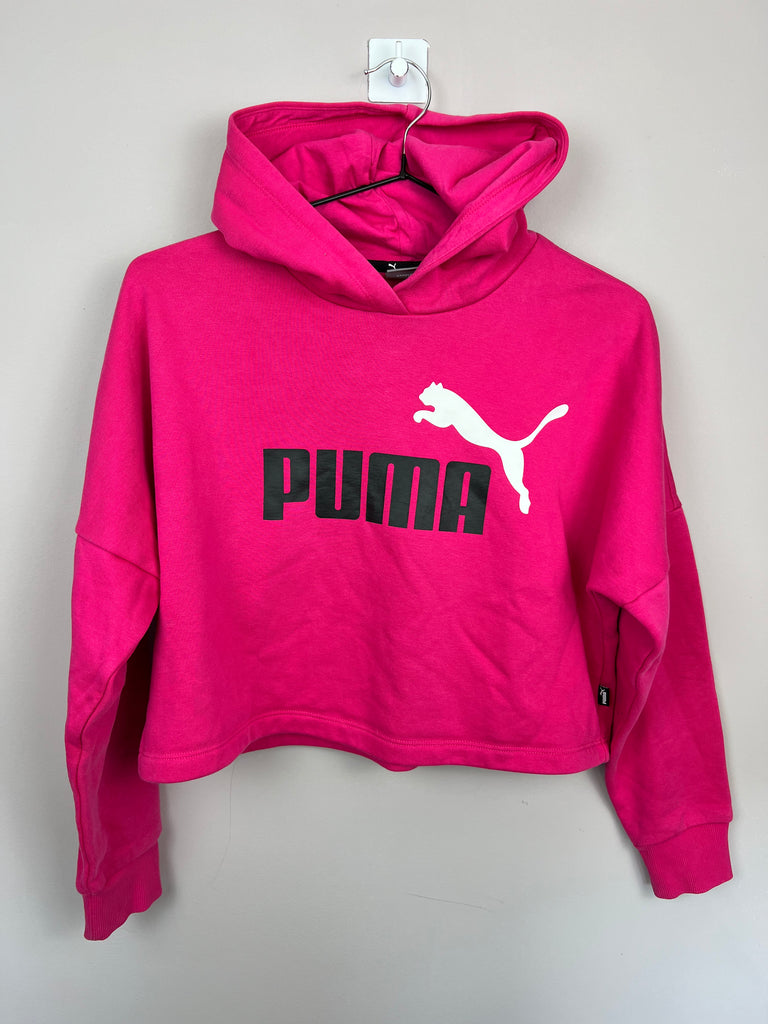 Second Hand Girls Puma pink crop hoodie - Sweet Pea Preloved Clothes