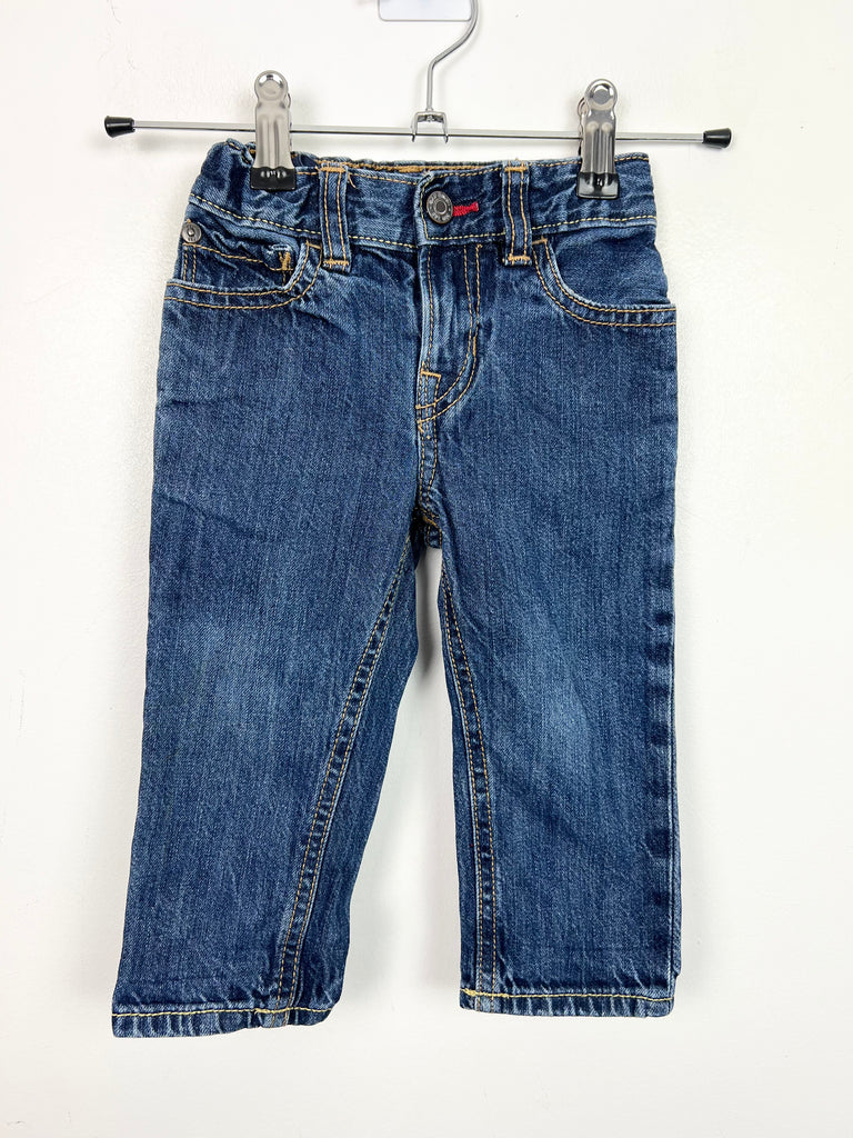 Quality Second Hand Kids Gap dark wash jeans 12-18m - Sweet Pea Preloved Clothes