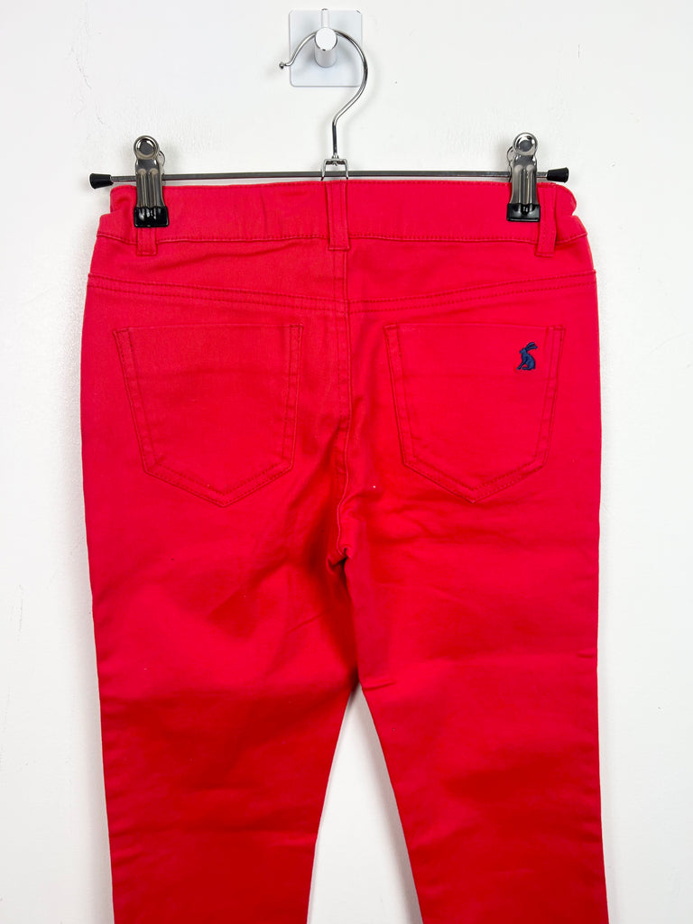8y Joules red cropped trousers BNWT - Sweet Pea Preloved Clothes