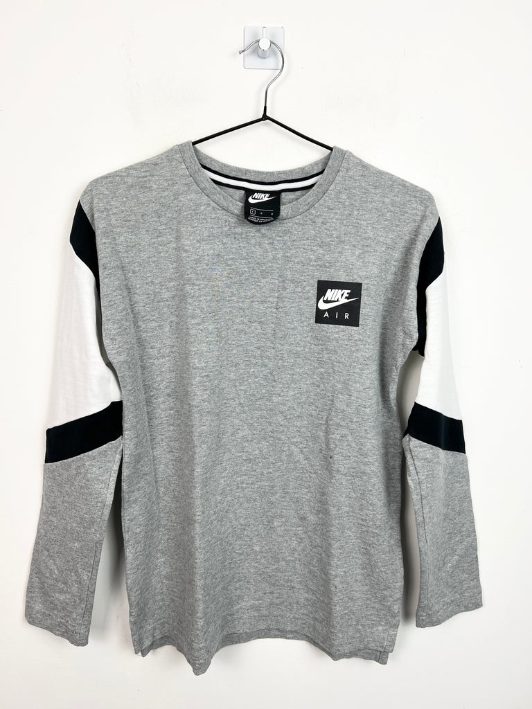 Secondhand older kids Nike Air grey long sleeve t-shirt (L) - Sweet Pea Preloved Clothes
