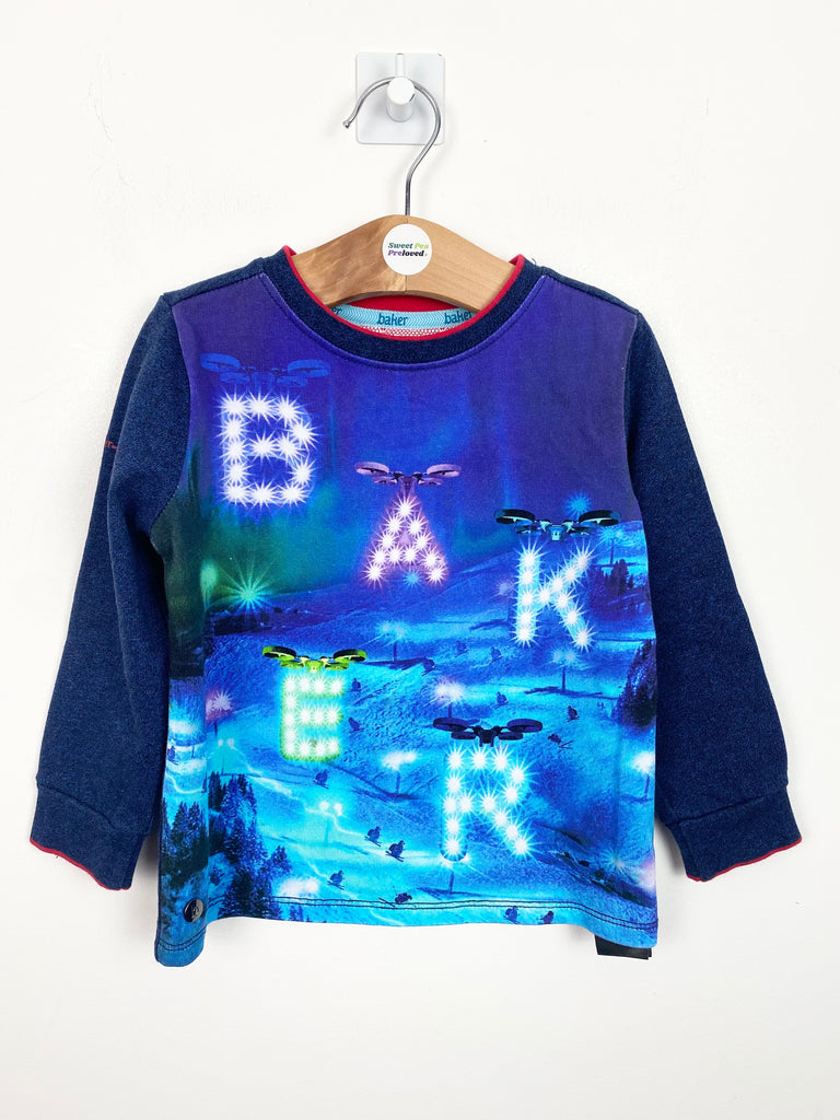 Pre loved baby Baker Lit up lightweight sweatshirt 18-24m