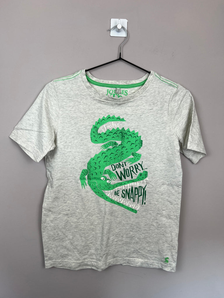 11-12y Joules grey crocodile graphic T-shirt - Sweet Pea Preloved Clothes