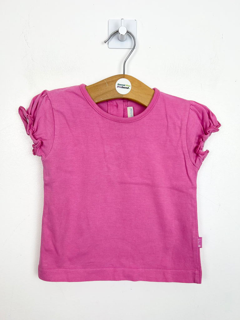 Second hand baby Jojo Maman Bebe short sleeve t-shirt - pink - Sweet Pea Preloved Clothes