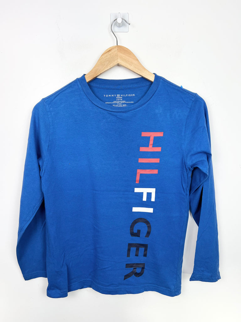 12-14y Tommy Hilfiger blue long sleeve t-shirt - Sweet Pea Preloved Clothes