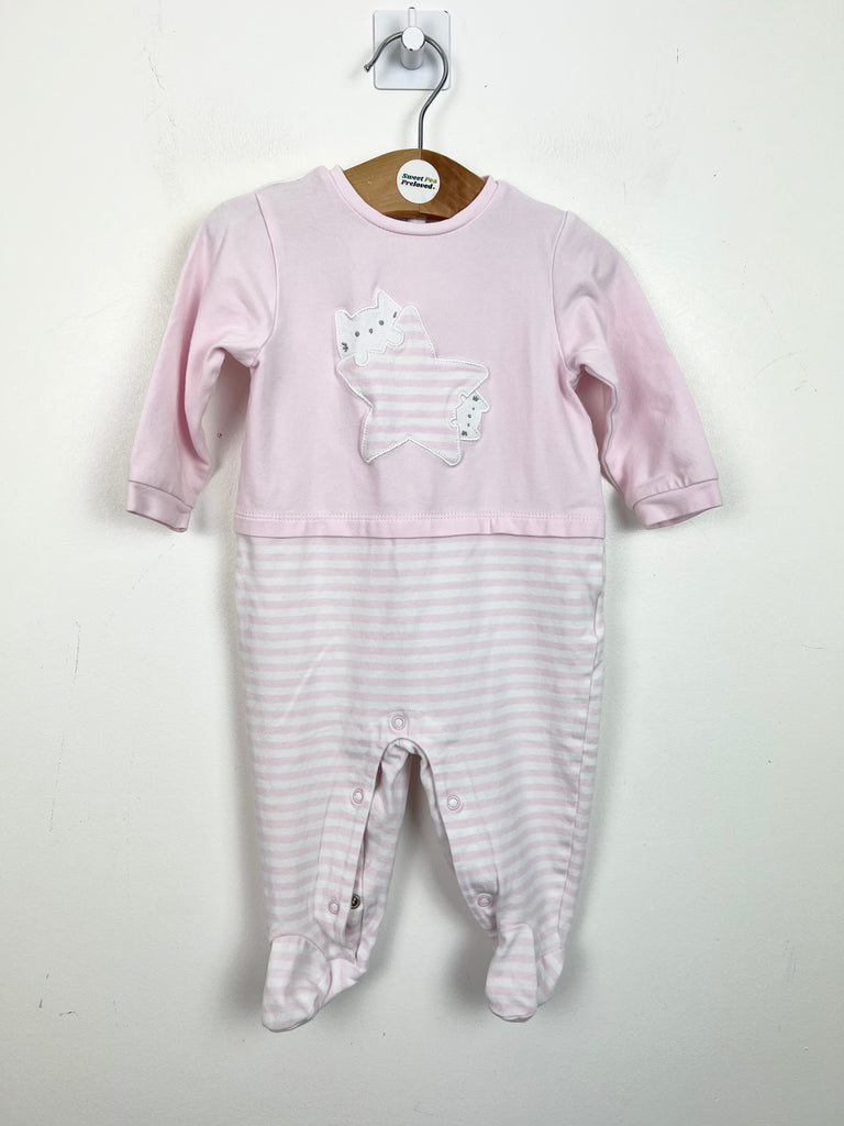6m I DO pink cute kittens star all in one - Sweet Pea Preloved Clothes