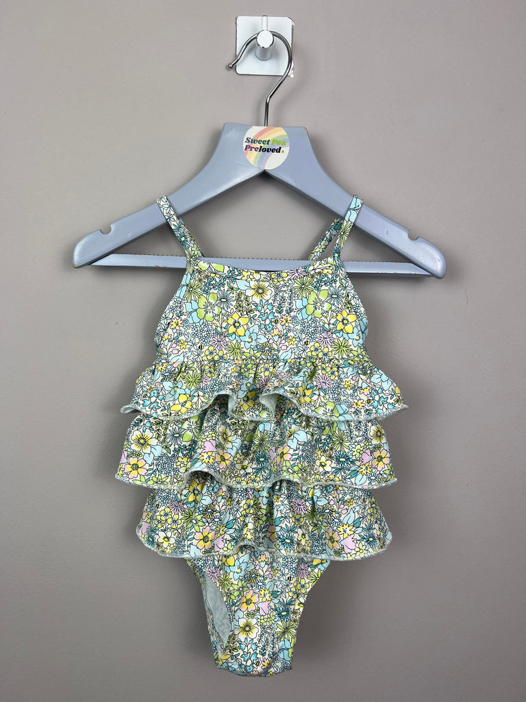 9-12m Next pastel ditsy ruffle swimsuit - Sweet Pea Preloved Clothes