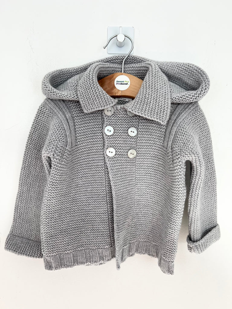 6m Paz Rodriguez Grey Double Breasted Cardigan - Sweet Pea Preloved Clothes