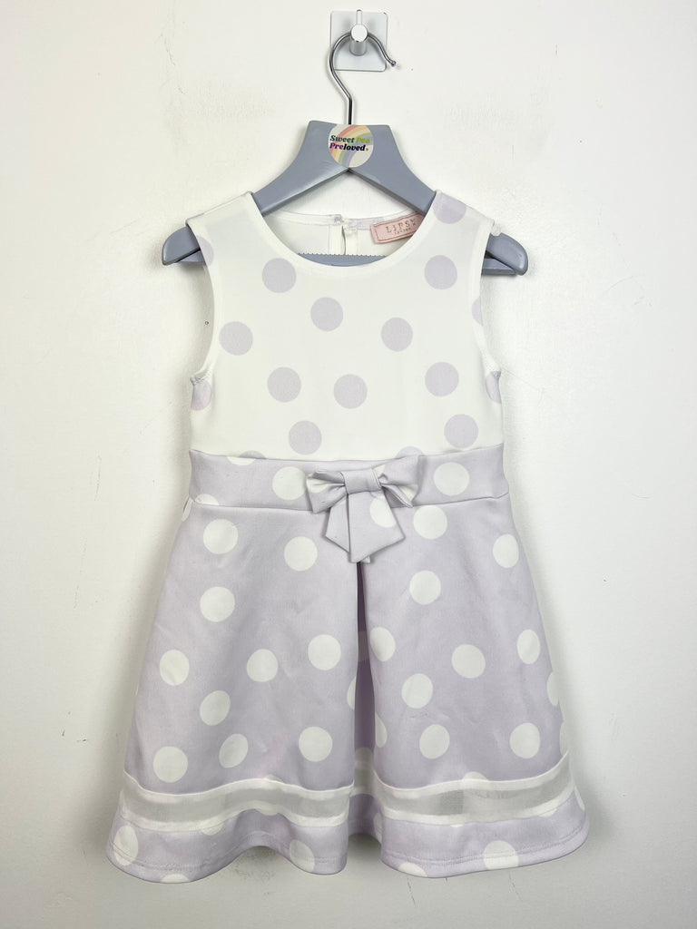 3-4y Lipsy Lilac spot party dress - Sweet Pea Preloved Clothes