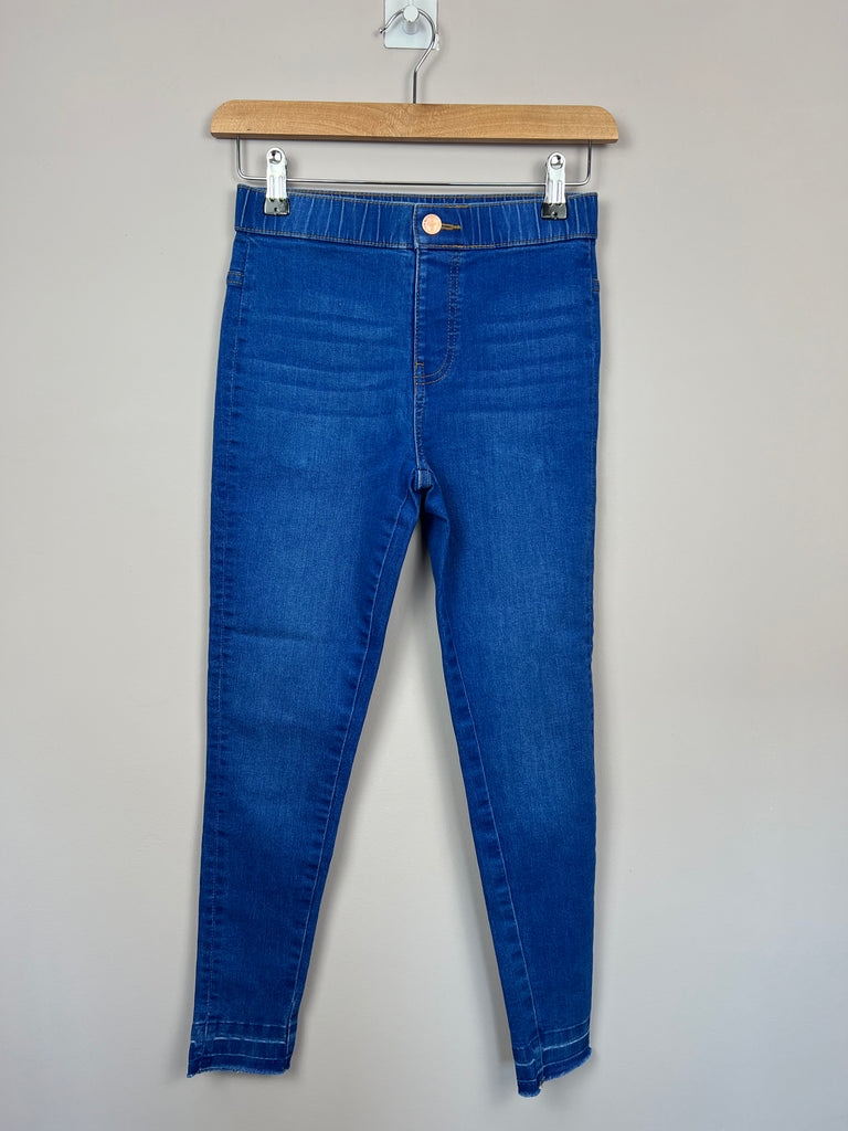 10-11y M&S bright blue raw hem jeans - Sweet Pea Preloved Clothes