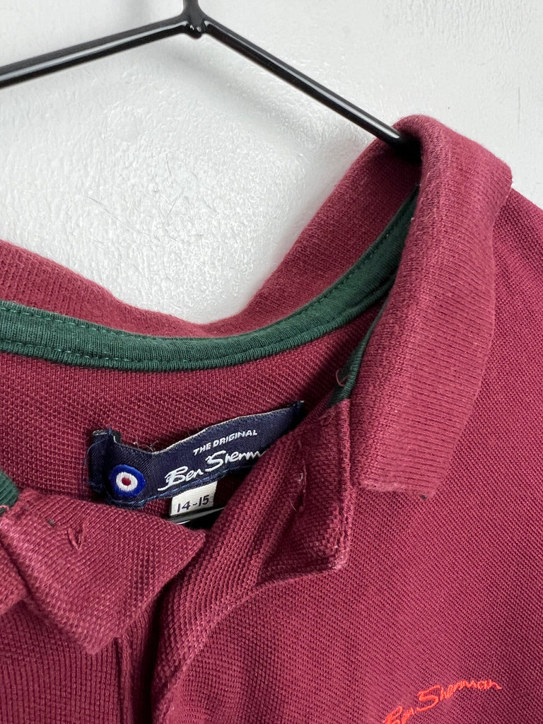 14y Ben Sherman burgundy polo - Sweet Pea Preloved Clothes
