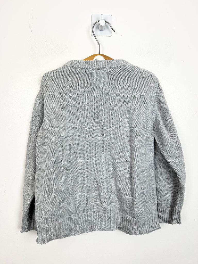 12-18m Kite grey stars cardigan - Sweet Pea Preloved Clothes