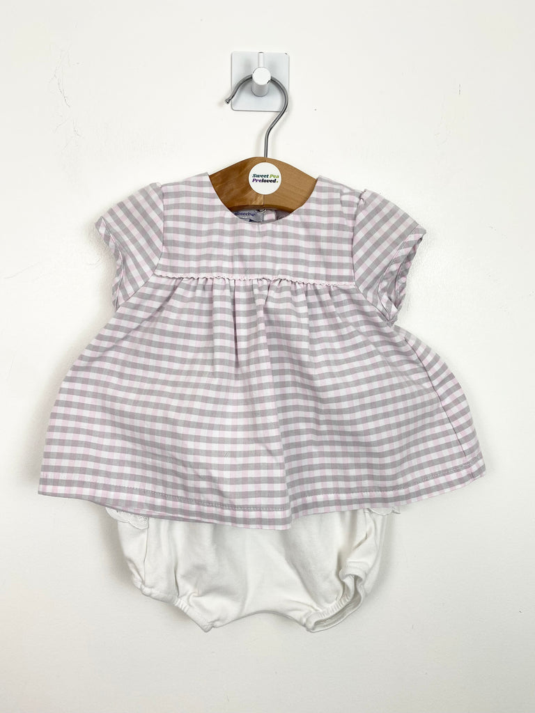 3m Absorba pink gingham 2pc outfit - Sweet Pea Preloved Clothes
