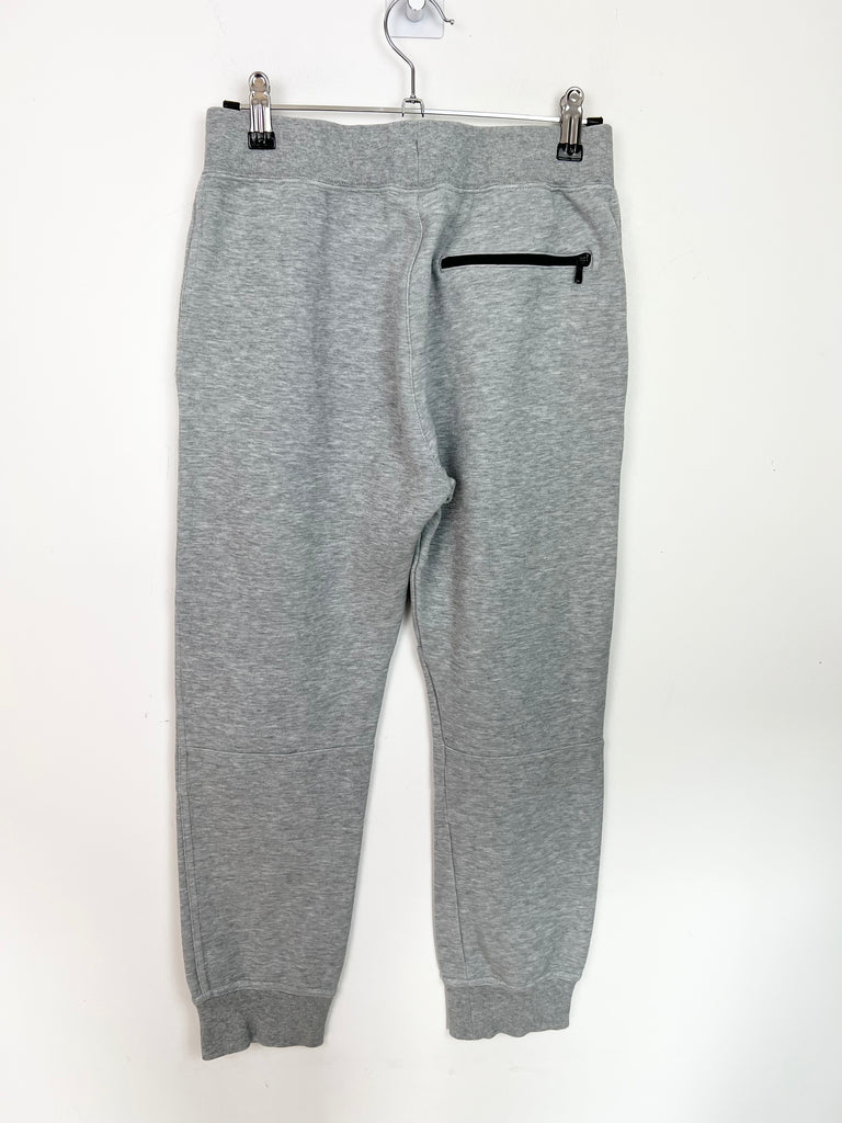 Pre loved older kids 12-13y Nike Club Grey with Neon Tick Joggers (Large) - Sweet Pea Preloved Clothes