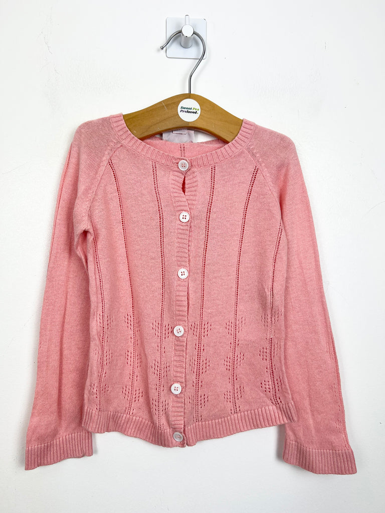 Second hand organic baby Noa Noa peach cardigan - Sweet Pea Preloved Clothes