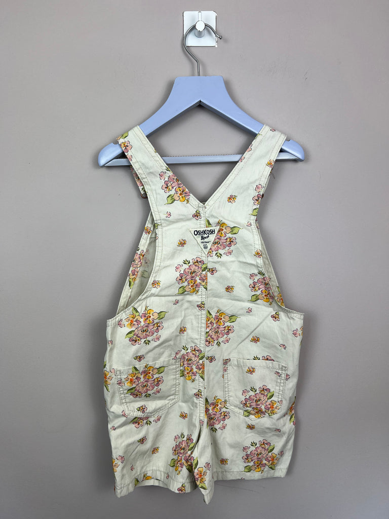 4y Oshkosh short pretty floral dungarees - Sweet Pea Preloved Clothes