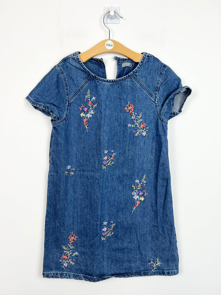 9y Next embroidered denim dress - Sweet Pea Preloved Clothes
