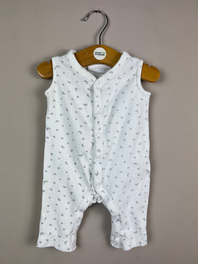 Second hand Baby Little White Company moon & stars print romper - Sweet Pea Preloved Clothes