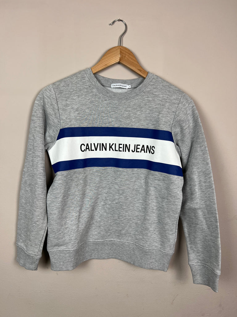 Kids Quality Second Hand Calvin Klein Grey Sweatshirt - Sweet Pea Preloved Clothes