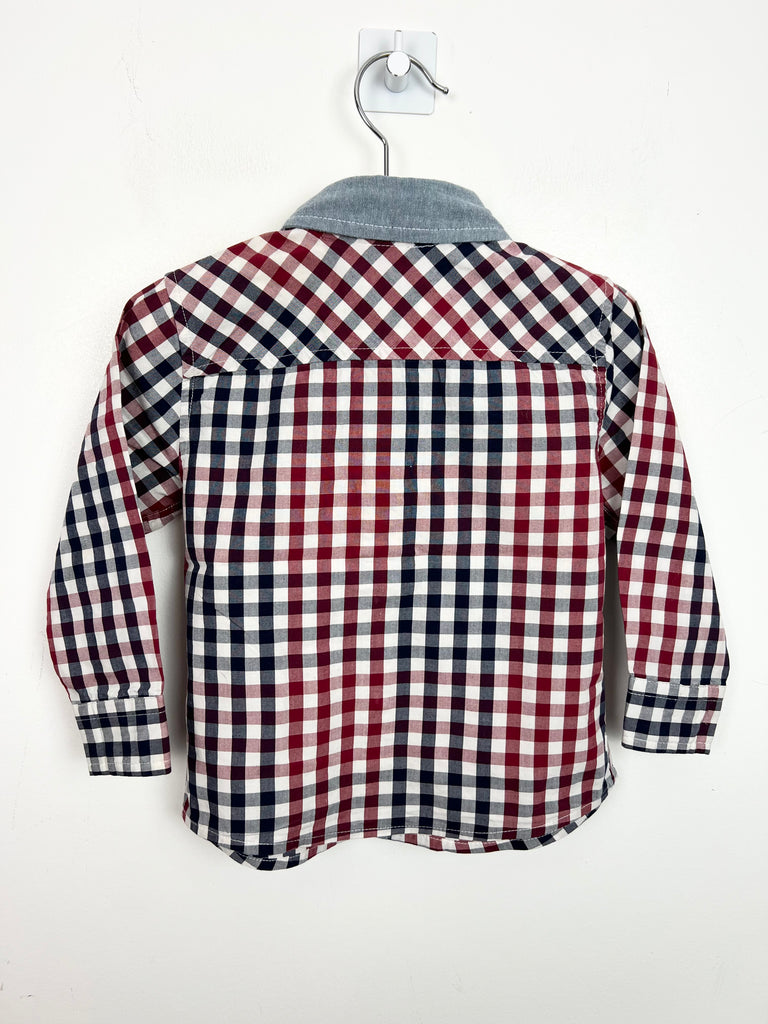 Jasper Conran red & navy check shirt - Sweet Pea Preloved