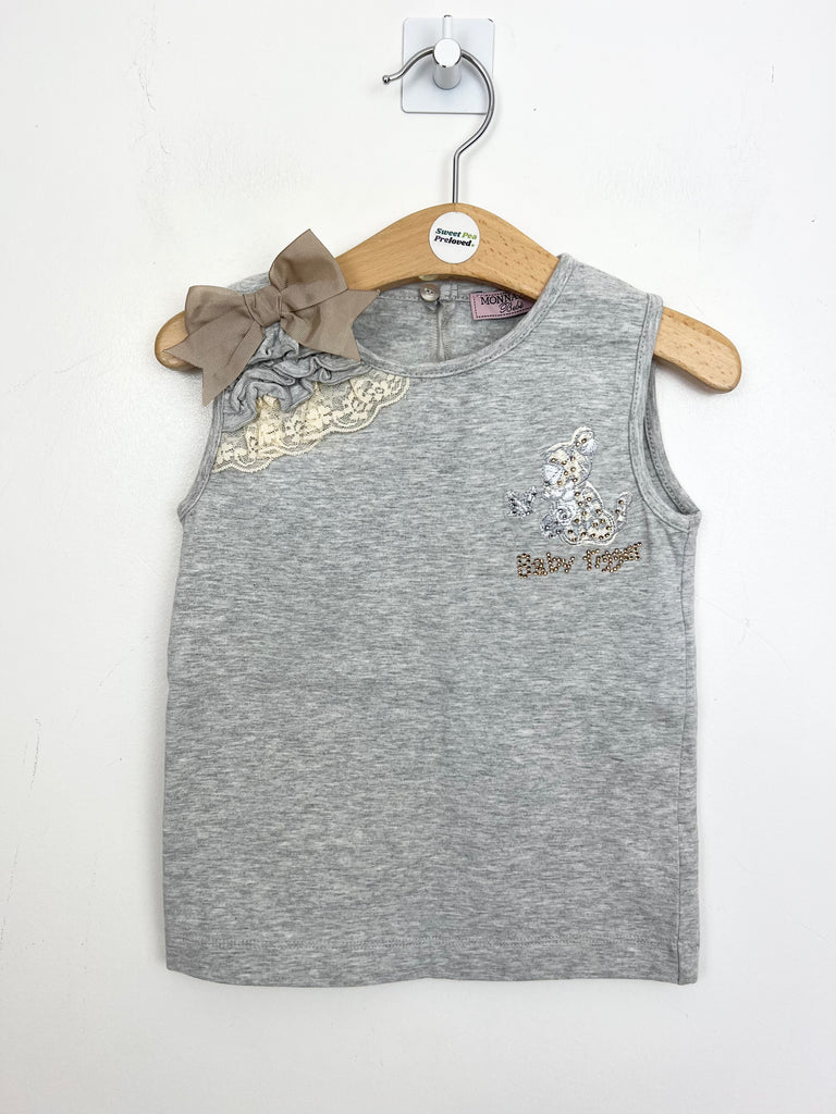 18-24m Monnalisa Disney Tigger grey T-shirt - Sweet Pea Preloved Clothes